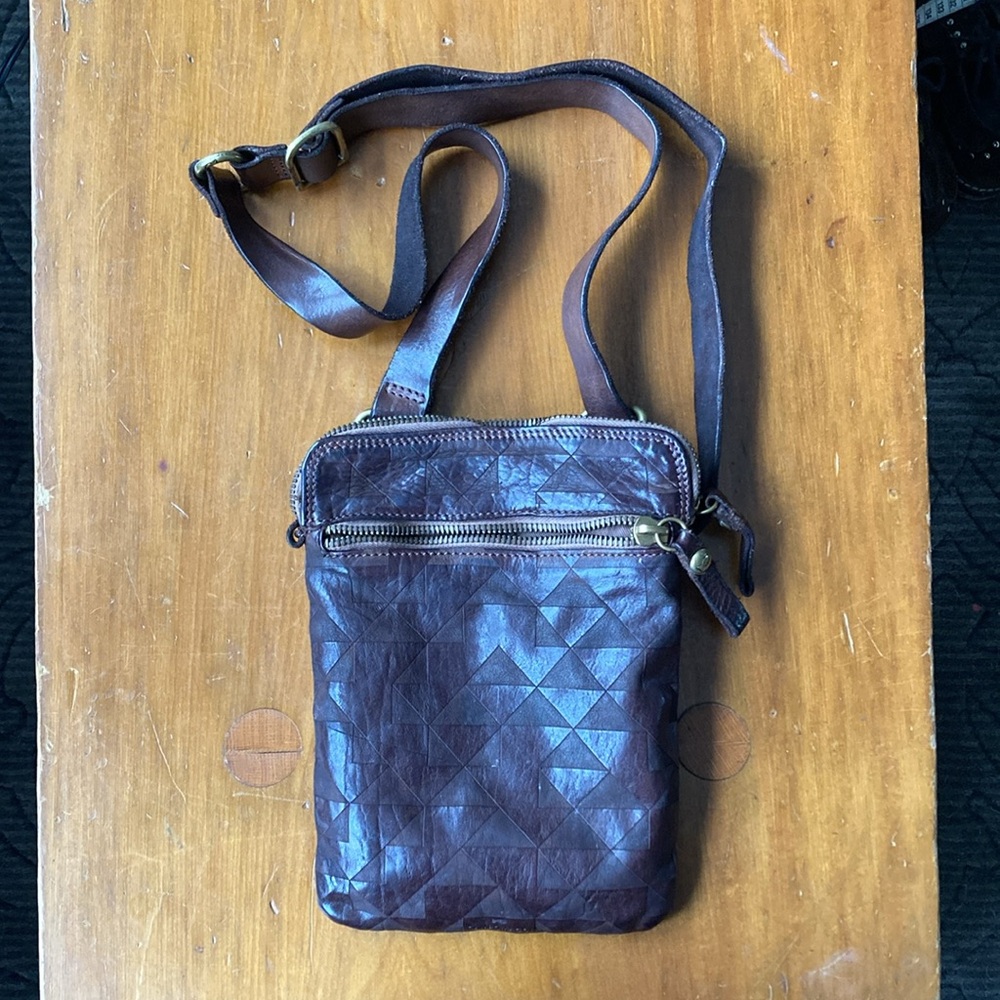 Near Mint Campomaggi Crossbody Bag Chocolate Brown